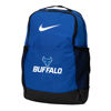 Nike Brasilia Blue Backpack with Spirit Mark + Buffalo stacked lock-up in royal blue and white