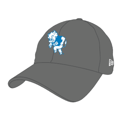 New Era 9/20 Throwback Grey Hat with UB Throwback Heritage logo in UB Blue and White