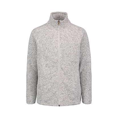 grey heather full-zip sweater