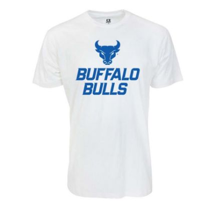 white tshirt with Buffalo Bulls Logo